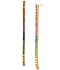 Color:Rainbow - Image 1 - Jewel Rainbow Tennis Linear Earrings