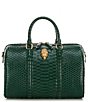 Kurt Geiger London Kensington Boston Snake Satchel Bag, Color:Dark Green - Image 1