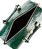 Kurt Geiger London Kensington Boston Snake Satchel Bag, Color:Dark Green - Image 3