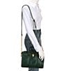 Kurt Geiger London Kensington Boston Snake Satchel Bag, Color:Dark Green - Image 4