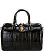 Kurt Geiger London Kensington Boston Snake Satchel Bag, Color:Black - Image 1