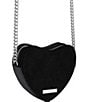 Color:black/white - Image 5 - Kensington Bow Glitter Heart Crossbody Bag