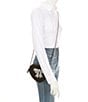 Color:black/white - Image 6 - Kensington Bow Glitter Heart Crossbody Bag