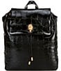 Kurt Geiger London Kensington Croc Backpack, Color:Black - Image 1