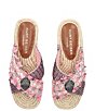 Color:Pink Combo - Image 4 - Kensington Cross Strap Tweed and Raffia Espadrille Sandals