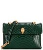 Kurt Geiger London Kensington Dark Green Snake Shoulder Bag, Color:Dark Green - Image 1