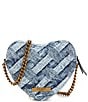 Kurt Geiger London Kensington Denim Heart Crossbody Bag - Image 3