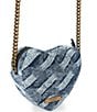 Kurt Geiger London Kensington Denim Heart Crossbody Bag - Image 5