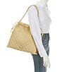 Color:Cream - Image 4 - Solid Kensington Drench Drawstring Tote Bag