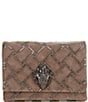 Kurt Geiger London Kensington Drench Studded Detail Suede Quilted Mini Crossbody Bag, Color:Dark Grey - Image 1