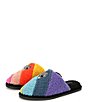 Color:Multi - Image 4 - Kensington Faux Shearling Rainbow Slippers