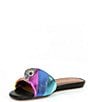 Color:Multi - Image 4 - Kensington Metallic Rainbow Slide Sandals