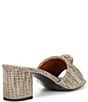 Color:Beige - Image 2 - Kensington Glitz Rhinestone Block Heel Mule Sandals