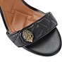Color:Black - Image 4 - Kensington Langley Quilted Leather Eagle Ornament Block Heel Dress Sandals