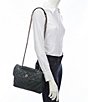 Color:Teal - Image 4 - Kensington Large Quilted Shoulder Bag