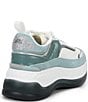 Color:Blue - Image 2 - Kensington Leather & Suede Chunky Platform Sneakers