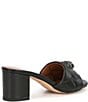 Color:Charcoal - Image 2 - Kensington Quilted Leather Block Heel Mule Slides