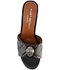 Color:Charcoal - Image 5 - Kensington Quilted Leather Block Heel Mule Slides
