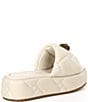 Color:Bone - Image 2 - Kensington Leather Quilted Puff Platform Sandals