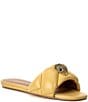 Color:Beige - Image 1 - Kensington Leather Puff Slip On Sandals