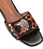 Kurt Geiger London Kensington Leopard Eagle Ornament Flat Slip-On Sandals - Image 3