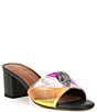 Color:Multi - Image 1 - Kensington Metallic Leather Block Heel Mule Sandals