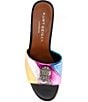 Color:Multi - Image 5 - Kensington Metallic Leather Block Heel Mule Sandals
