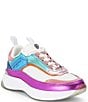 Color:White - Image 1 - Kensington Metallic Rainbow Platform Sneakers