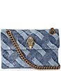 Kurt Geiger London Kensington Mini Denim Quilted Crossbody Bag - Image 1