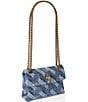 Kurt Geiger London Kensington Mini Denim Quilted Crossbody Bag - Image 3