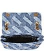 Kurt Geiger London Kensington Mini Denim Quilted Crossbody Bag - Image 4