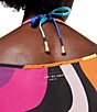 Color:Charcoal Multi - Image 4 - Kensington Printed V-Neck Flutter Sleeve Blouson Bodice Tunic Swim Cover-Up