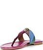 Kurt Geiger London Kensington Crystal Embellished Colorblock Logo Ornament T-Bar Sandals, Color:Pink Multi - Image 4