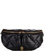 Color:Black - Image 1 - Kensington Quilted Leather Belt Bag