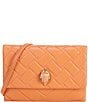 Color:Rust - Image 1 - Kensington Quilted Leather Duet Crossbody Bag