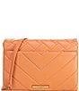 Color:Rust - Image 2 - Kensington Quilted Leather Duet Crossbody Bag