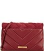 Kurt Geiger London Kensington Quilted Leather Duet Dark Red Crossbody Bag, Color:Dark Red - Image 2