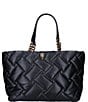 Kurt Geiger London Kensington Quilted Leather Shopper Tote Bag, Color:Black - Image 1