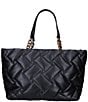 Kurt Geiger London Kensington Quilted Leather Shopper Tote Bag, Color:Black - Image 2