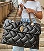 Kurt Geiger London Kensington Quilted Leather Shopper Tote Bag, Color:Black - Image 6