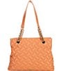Color:Rust - Image 2 - Gold Hardware Kensington Quilted Tote Bag