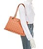 Color:Rust - Image 4 - Gold Hardware Kensington Quilted Tote Bag