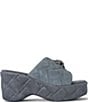 Color:Grey - Image 1 - Kensington Quilted Slip On Mule Sandals