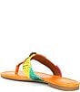 Color:Multi - Image 3 - Kensington Rainbow Fabric Eagle Head T-Bar Sandals