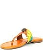 Color:Multi - Image 4 - Kensington Rainbow Fabric Eagle Head T-Bar Sandals