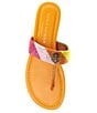 Color:Multi - Image 5 - Kensington Rainbow Fabric Eagle Head T-Bar Sandals