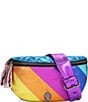 Color:Multi - Image 1 - Kensington Rainbow Metallic Striped Soft Belt Bag
