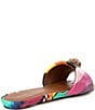 Color:Multi - Image 2 - Kensington Leather Rainbow Swirl Colorblock Flat Sandals