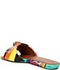 Color:Multi - Image 3 - Kensington Leather Rainbow Swirl Colorblock Flat Sandals