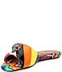 Color:Multi - Image 4 - Kensington Leather Rainbow Swirl Colorblock Flat Sandals